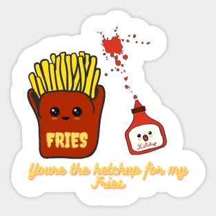 Fries and Ketchup Pair Sticker